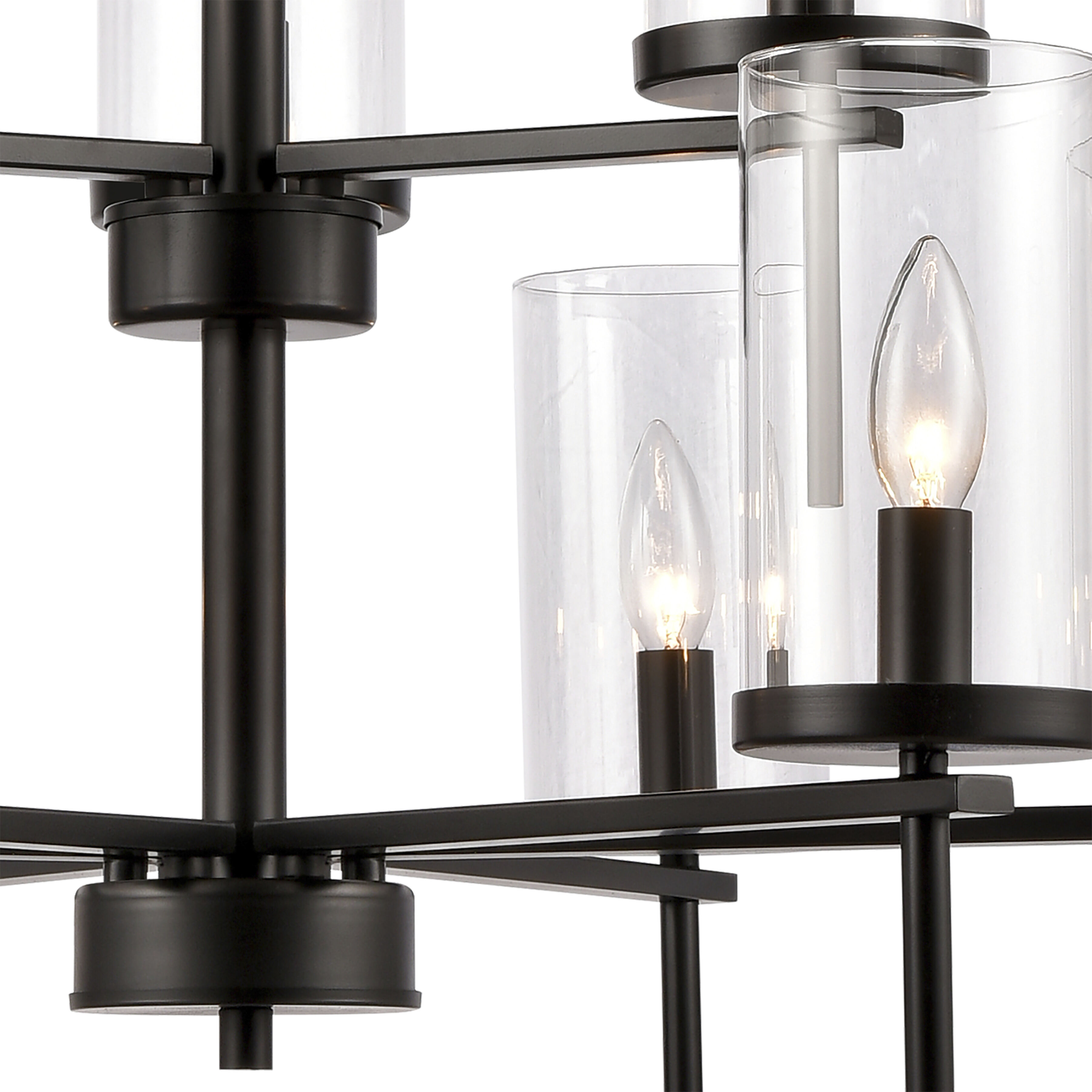 Oakland 9 Light 28.5 inch Black Chandelier Ceiling Light
