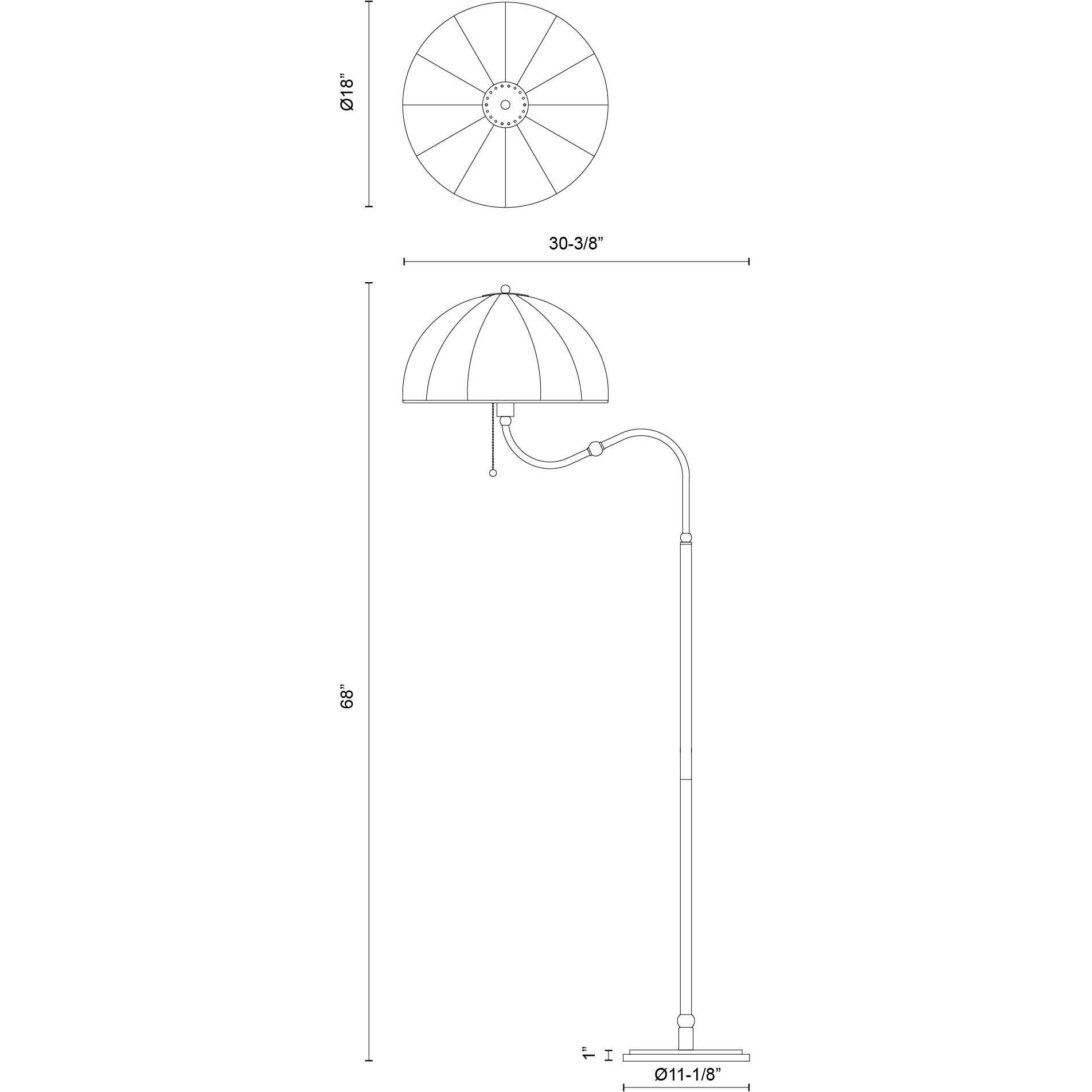 Alora Mood Crosby 68 inch 60 watt Matte Black Floor Lamp Portable Light