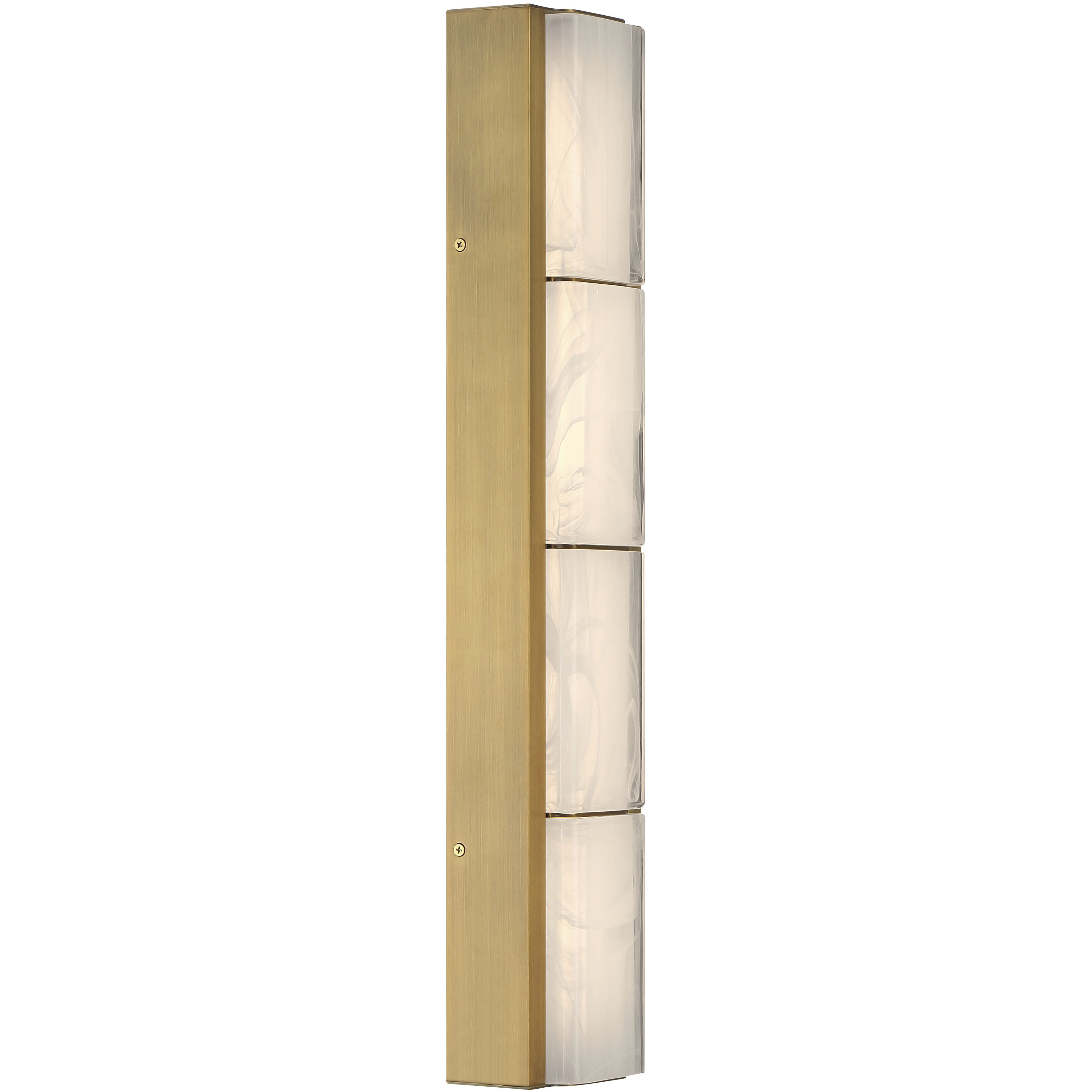 Gibraltar LED 24.5 inch Antique Brass Vanity Light Wall Light
