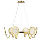 Sherlock 6 Light 32 inch Satin Brass Pendant Ceiling Light