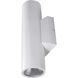 Up & Down 11.88 inch Matte Powder White Outdoor Wall Mount Cylinder