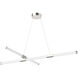 Akari LED 32.38 inch Brushed Nickel Chandelier Ceiling Light