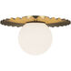 Alora Mood Plume 1 Light 11.88 inch Brushed Gold Flush Mount Ceiling Light