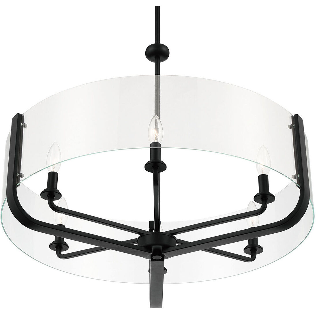 Campisi 6 Light 28 inch Black Chandelier Ceiling Light
