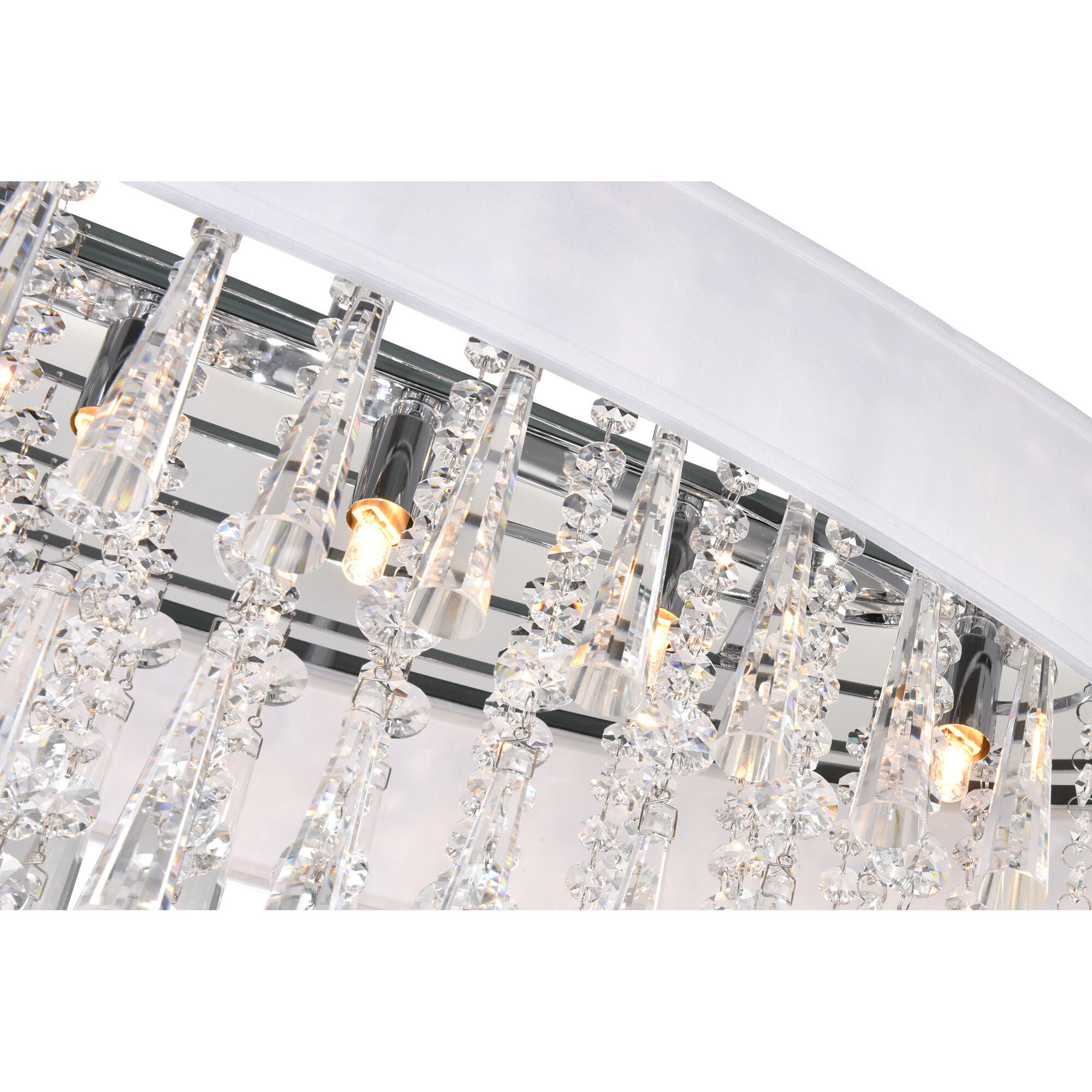 Franca 8 Light 38 inch Chrome Island/Pool Table Light Ceiling Light in Off White