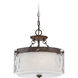 Kenswick 3 Light 14 inch Peruvian Bronze Convertible Semi Flush Ceiling Light, Convertible to Pendant