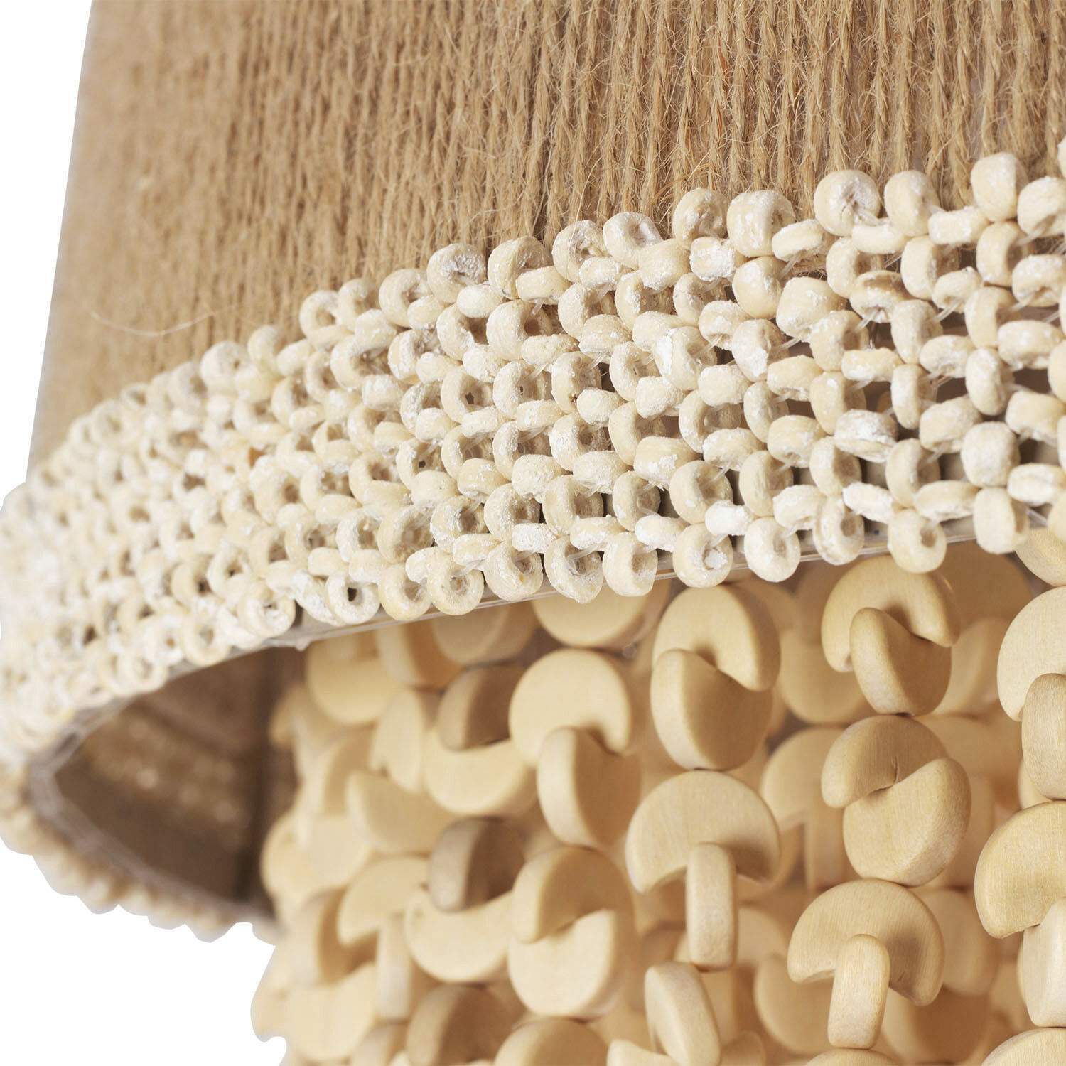 Naturale 5 Light 22 inch Jute Semi Flush Mount Ceiling Light