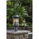 Estate Series Raley 4 Light 26.25 inch Oil Rubbed Bronze Outdoor Post Mount Lantern in Clear Seedy, Non-LED