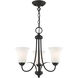 Ridgedale 3 Light 18 inch Black Convertible Mini Chandelier/Ceiling Mount Ceiling Light