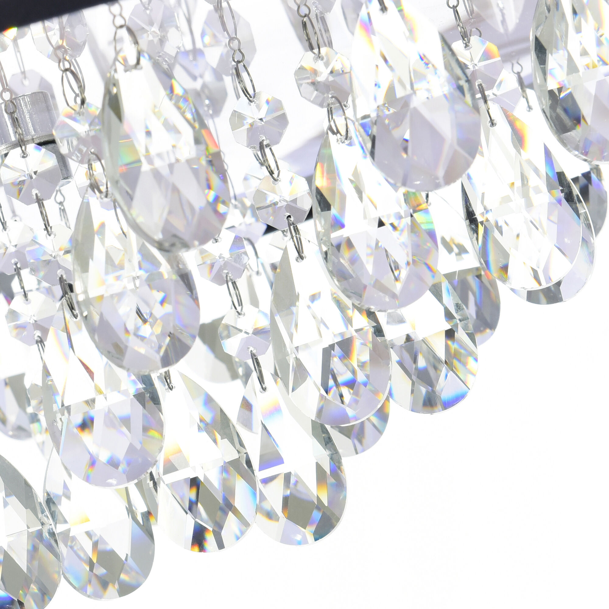 Dash 4 Light 18 inch Chrome Drum Shade Flush Mount Ceiling Light in Black