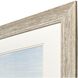 Beach Landscape Blue and Beige and White Framed Art, Propac