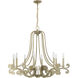 Lombard 8 Light 34 inch Noble Brass Chandelier Ceiling Light