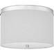 Frederica 2 Light 12 inch Polished Chrome Flush Mount Ceiling Light in White