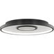 Pinpoint LED 16.38 inch Black Flush Mount Ceiling Light in 3000K, dweLED