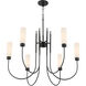 Jerome 6 Light 32 inch Matte Black Chandelier Ceiling Light