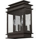 Princeton 3 Light 15 inch Bronze Outdoor Wall Lantern
