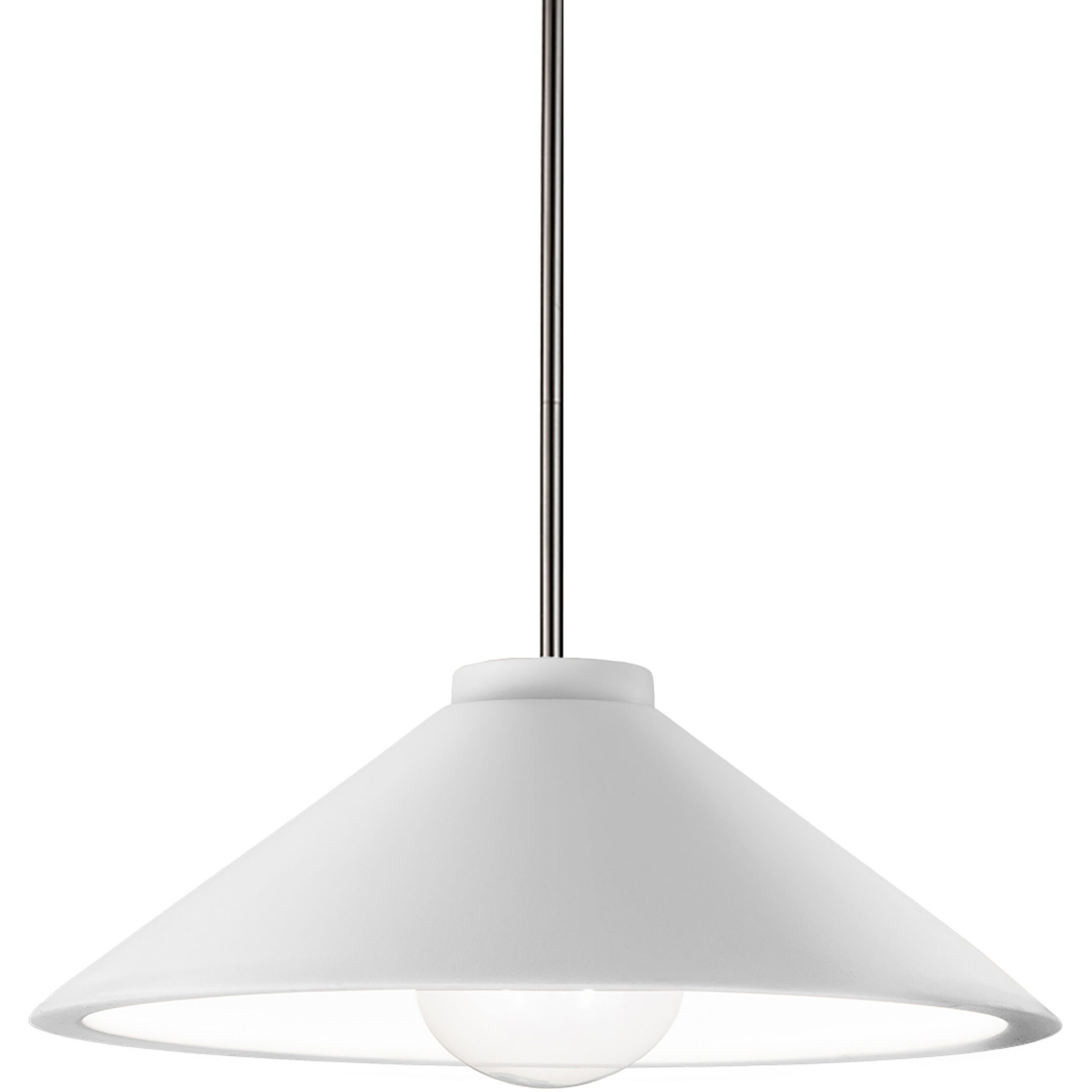 Radiance Collection 1 Light 11.75 inch Gloss White with Brushed Nickel Pendant Ceiling Light