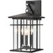 Oak Park 3 Light 17 inch Matte Black Outdoor Wall Sconce
