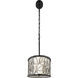 Scribble 6 Light 48 inch Matte Black with Artifact Linear Pendant Ceiling Light, Smithsonian Collaboration