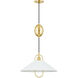Mariel 1 Light 18 inch Aged Brass/Soft White Pendant Ceiling Light in Aged Brass and Soft White