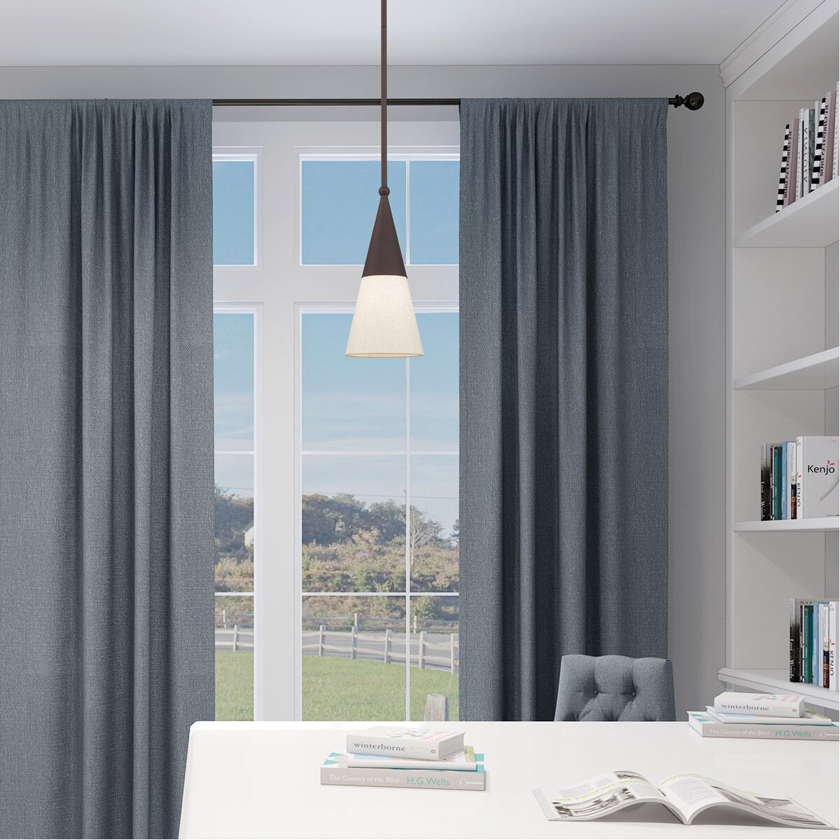 Stockholm 1 Light 6.75 inch Bronze Mini Pendant Ceiling Light