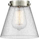 Nouveau 2 Cone 1 Light 6.25 inch Polished Nickel Mini Pendant Ceiling Light in Incandescent, Seedy