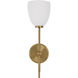 Trophy 1 Light Warm Brass Sconce Wall Light