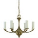 Atherton 6 Light 27 inch Brushed Brass Dining Chandelier Ceiling Light