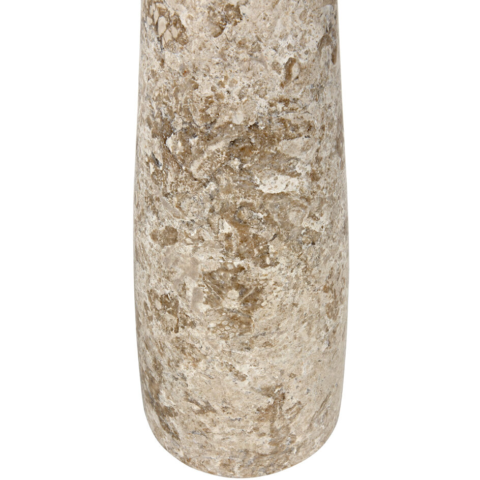 Architect 26 X 14 inch White Marble Side Table, C