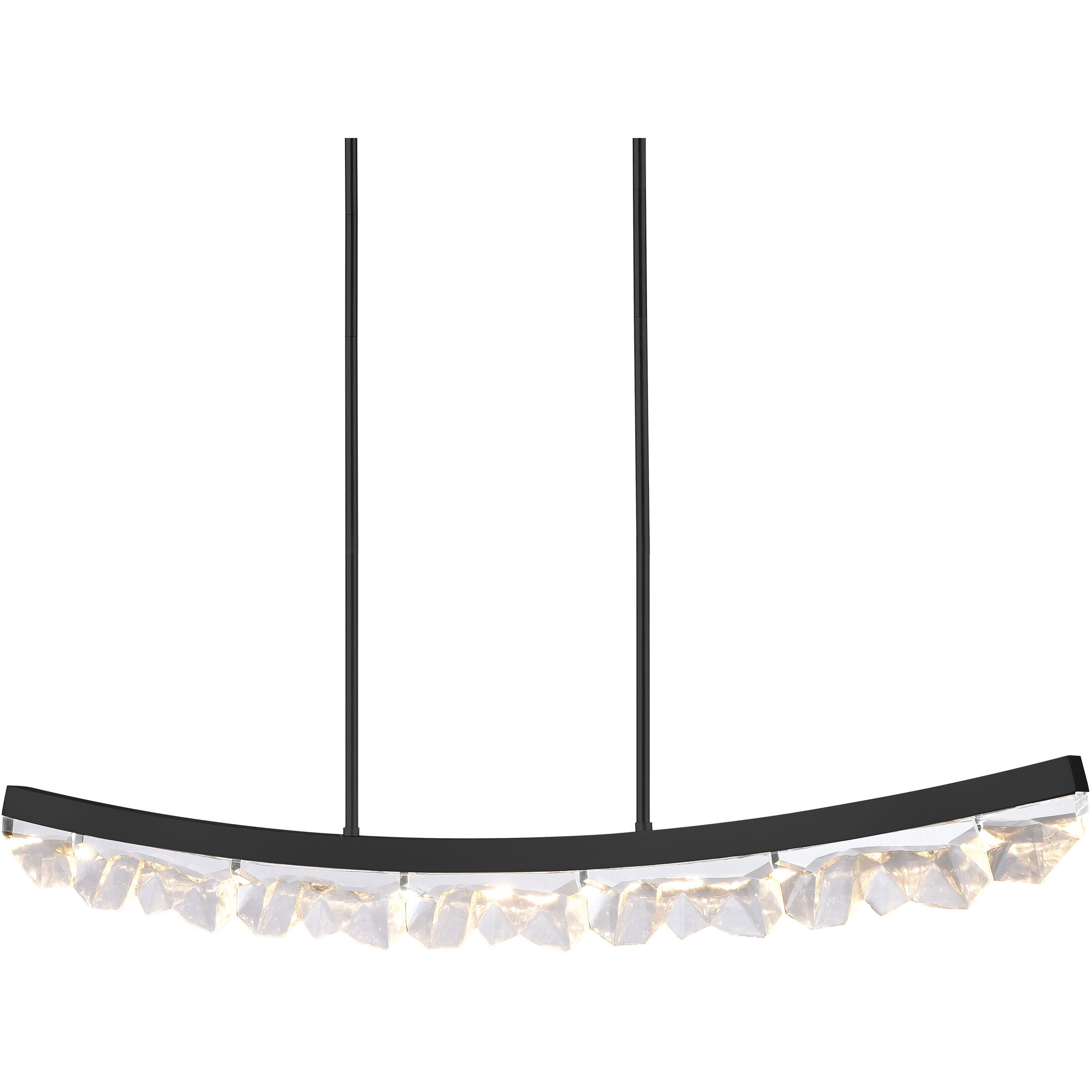Arcus 1 Light 57.13 inch Satin Brushed Black Linear Pendant Ceiling Light