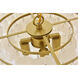 Selene 4 Light 20 inch Brass Pendant Ceiling Light