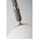 Brielle 1 Light 7 inch Aged Brass Pendant Ceiling Light