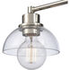 Julian Vanity Light Wall Light in Polished Nickel