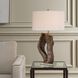 Namath 29.5 inch 150 watt Textured Wood and Antique Brass Table Lamp Portable Light