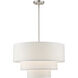Carrington 4 Light 23 inch Brushed Nickel Pendant Chandelier Ceiling Light
