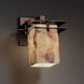 Metropolis 1 Light 6.5 inch Dark Bronze Wall Sconce Wall Light in Square with Flat Rim, Incandescent