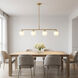 Nube LED 48 inch Satin Brass Linear Chandelier Ceiling Light