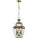 Ashford 3 Light 12 inch Antique Brass Outdoor Pendant