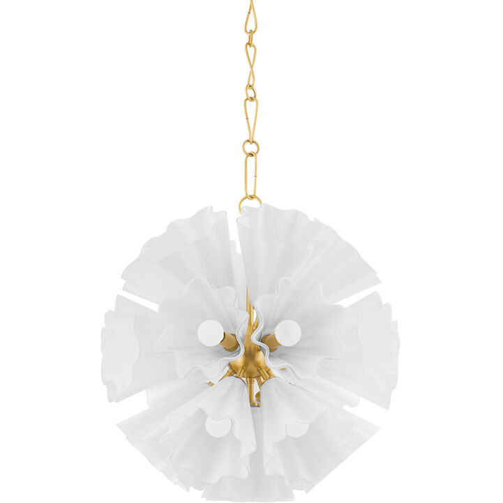 Capri 22 Light 24 inch Aged Brass Chandelier Ceiling Light