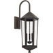 Ellsworth 3 Light 36 inch Oiled Bronze Outdoor Wall Lantern