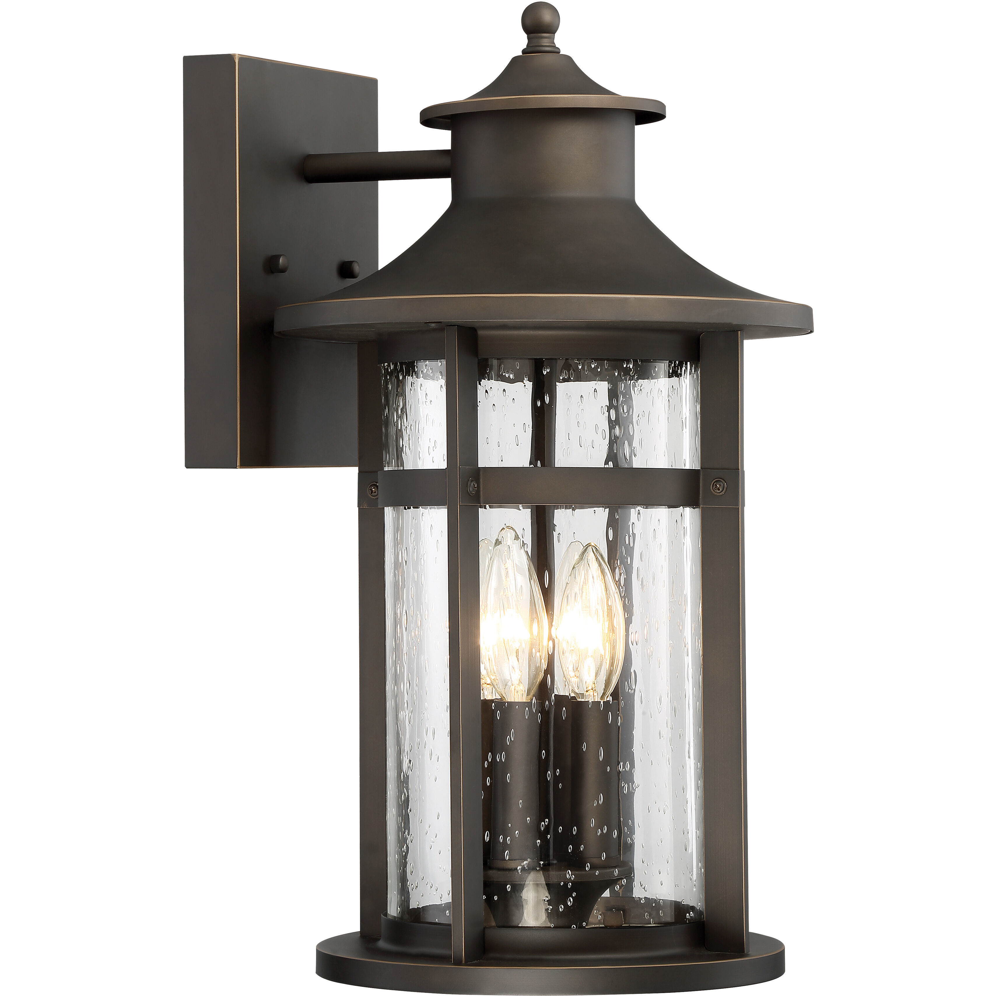 Highland Ridge 4 Light 18 inch Oil Rubbed Bronze/Gold Outdoor Wall Lamp, Great Outdoors