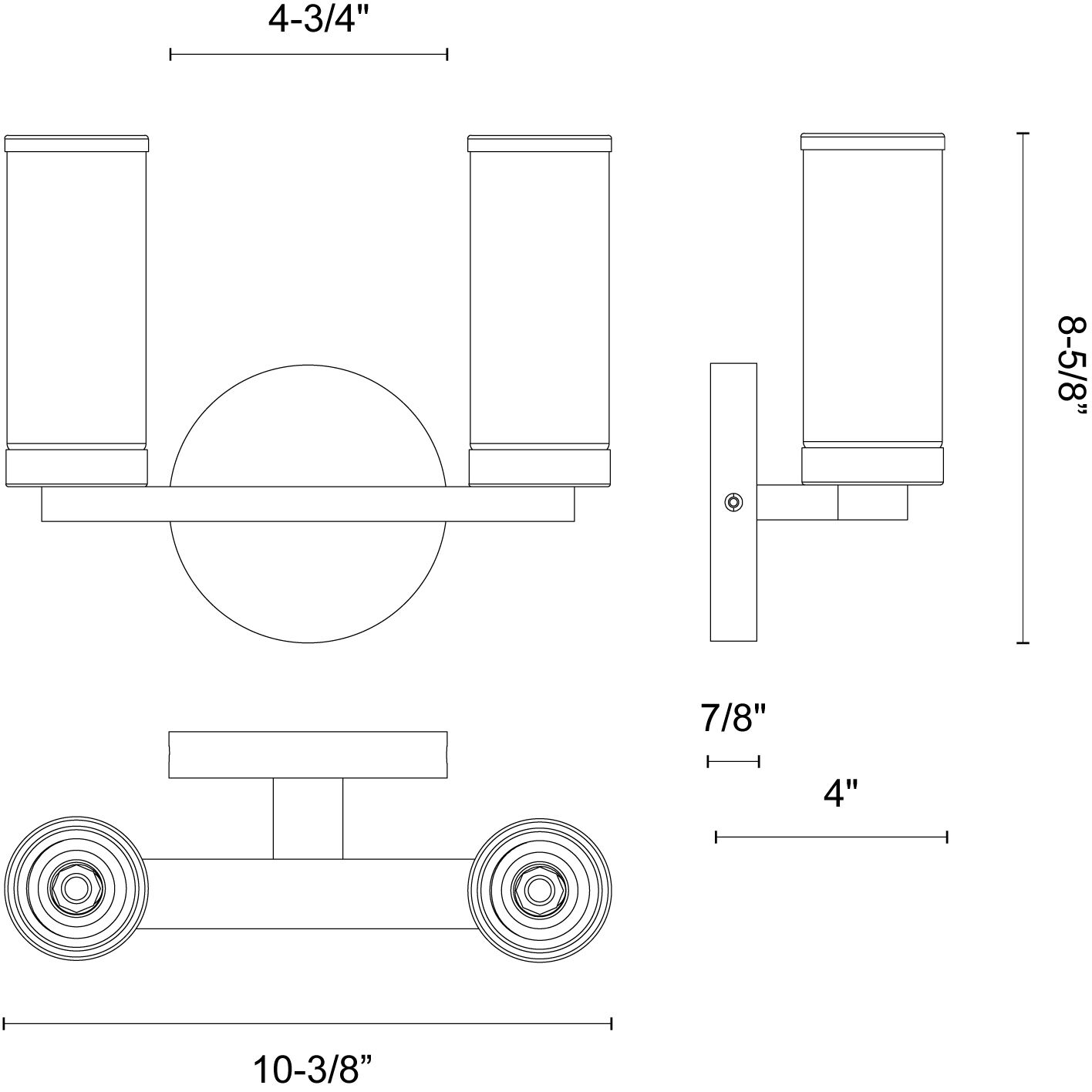 Revolve Wall/Vanity Light Wall Light in Urban Bronze
