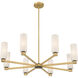 Wexmere 8 Light 35 inch Legacy Brass and Dark Matte Black Chandelier Ceiling Light