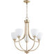 Enclave 5 Light 24 inch Aged Silver Leaf Chandelier Ceiling Light