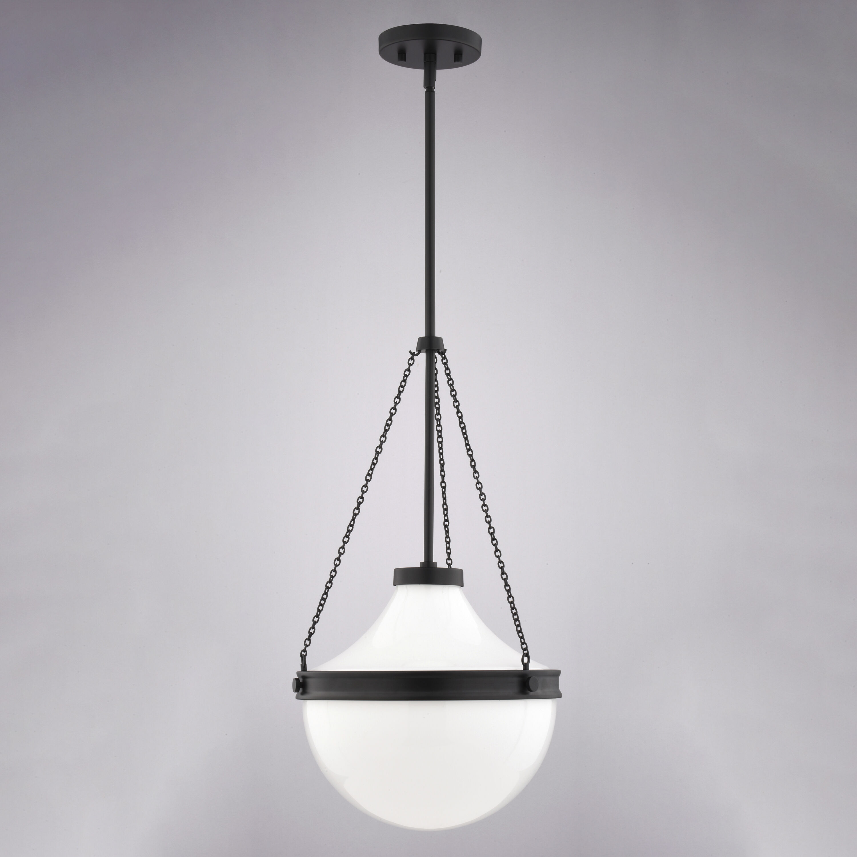 Lincoln 1 Light 12.75 inch Matte Black Pendant Ceiling Light