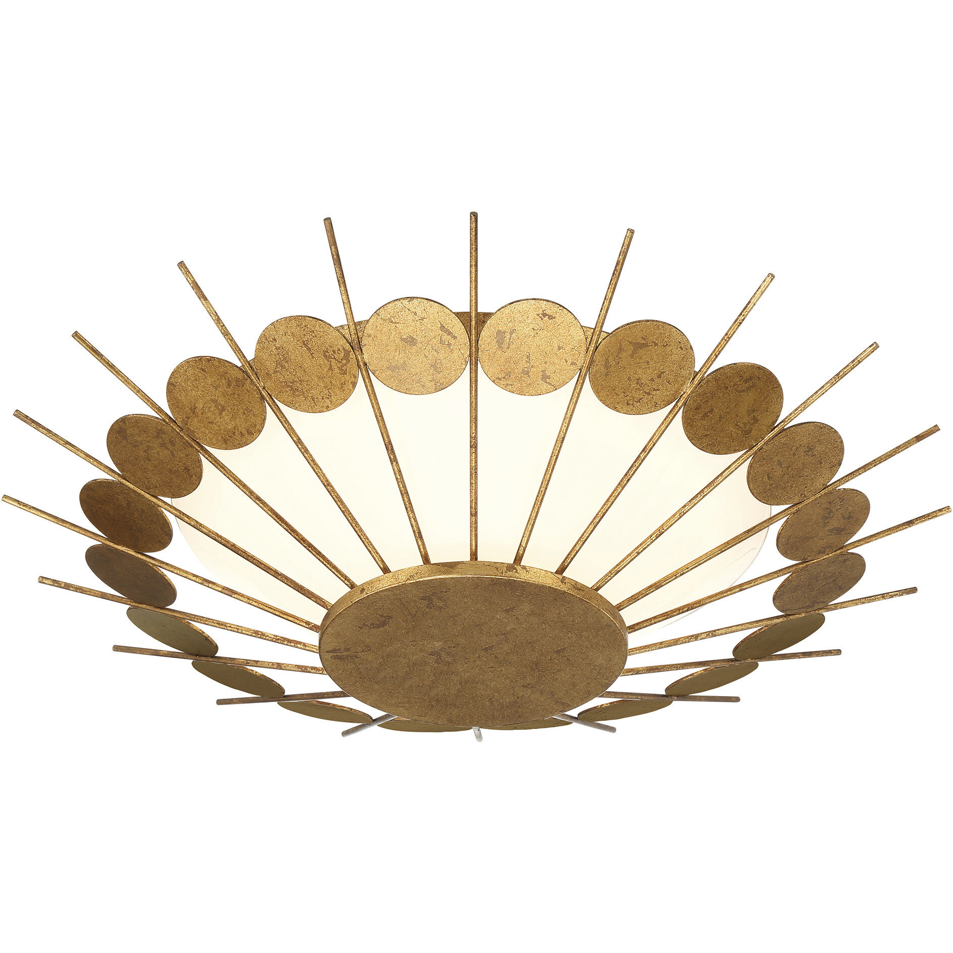 Capieso LED 20 inch Elara Gold Flush Mount Ceiling Light