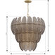 Marclaire 11 Light 26.5 inch Legacy Brass Pendant Ceiling Light in Grey Textured Handmade Glass