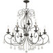 Donatella 12 Light 34.63 inch English Bronze Chandelier Ceiling Light