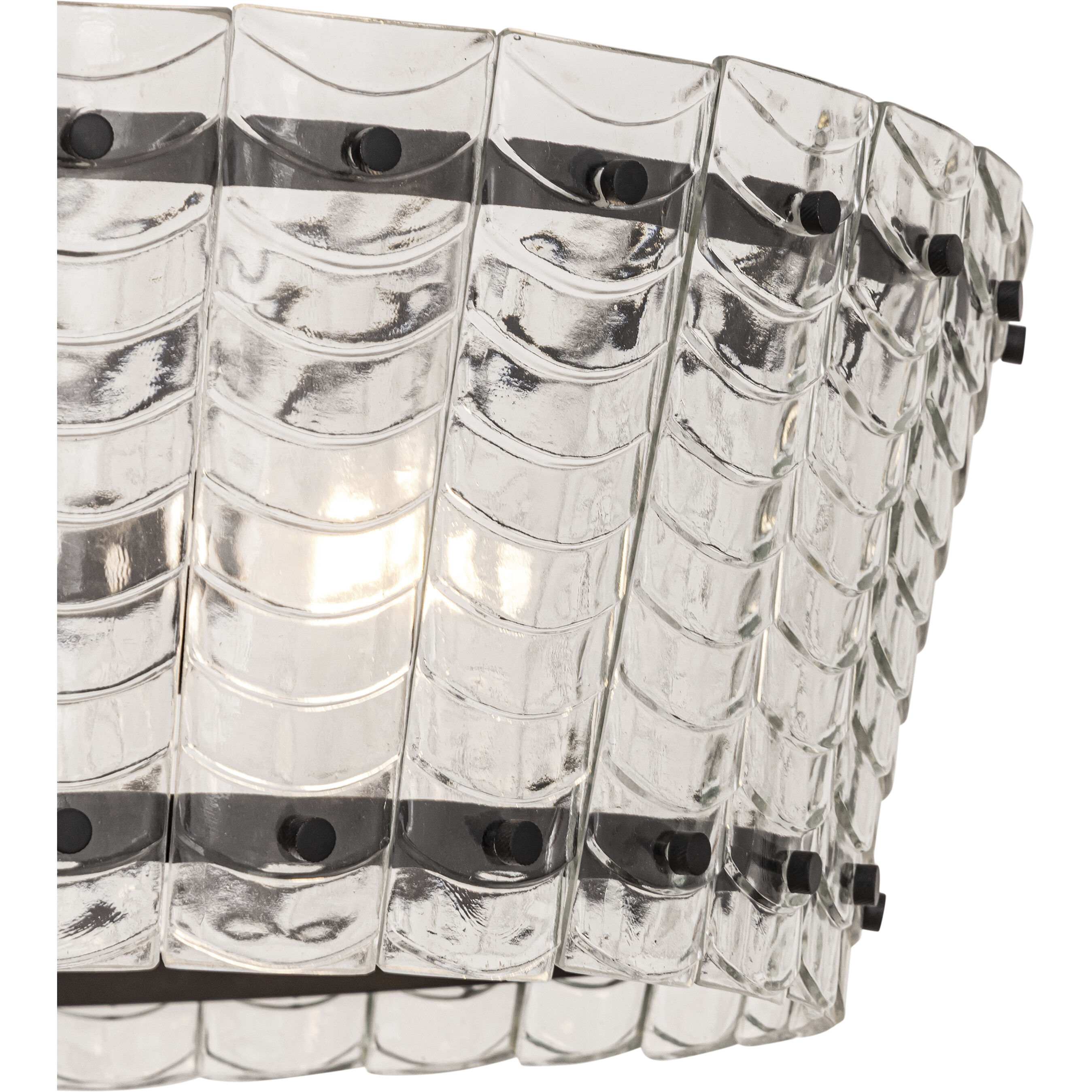 Ruche 4 Light 29.75 inch Bronze Chandelier Ceiling Light in Clear