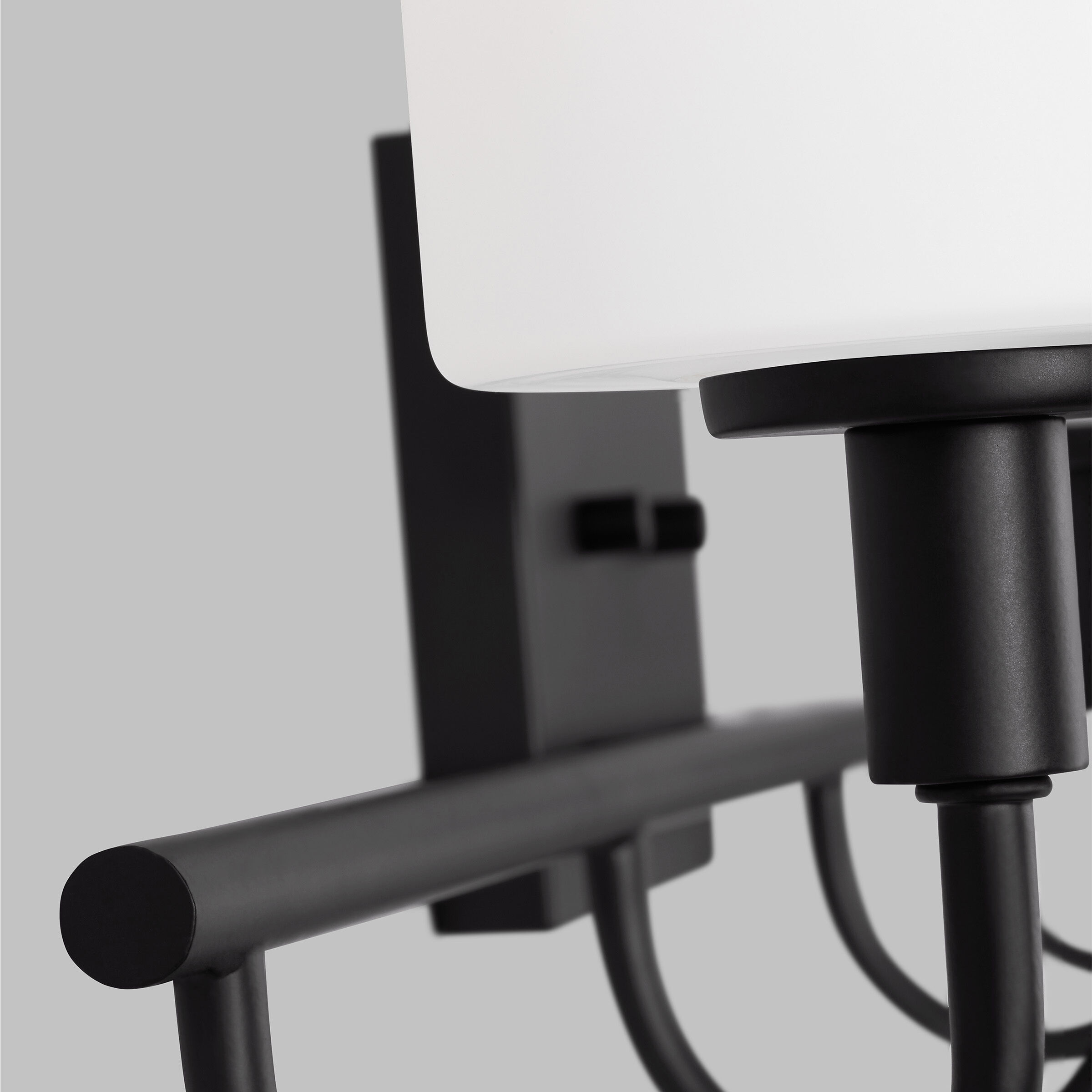 Oak Moore 4 Light 33.88 inch Midnight Black Bath Vanity Wall Light